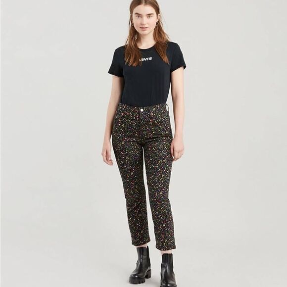 Levi's Premium FLORAL WEDGIE STRAIGHT FIT WOMEN'S JEANS - Picture 2 of 13